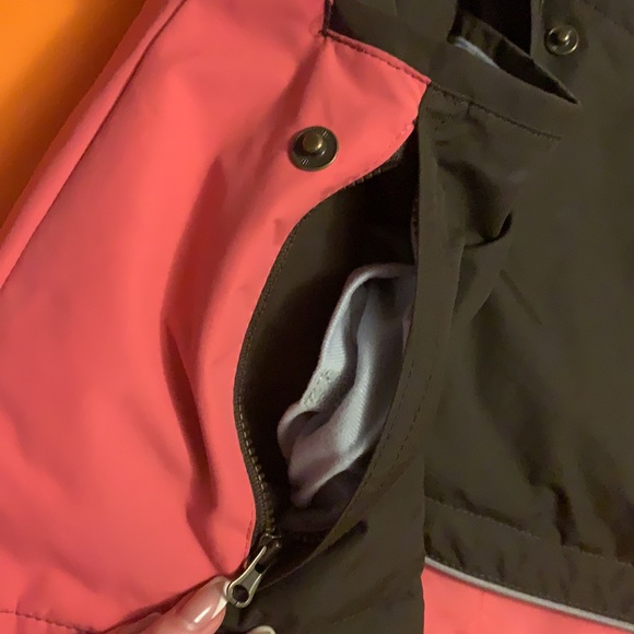 Pink and brown girls Lands’ End Winter Parka - Picture 9 of 10